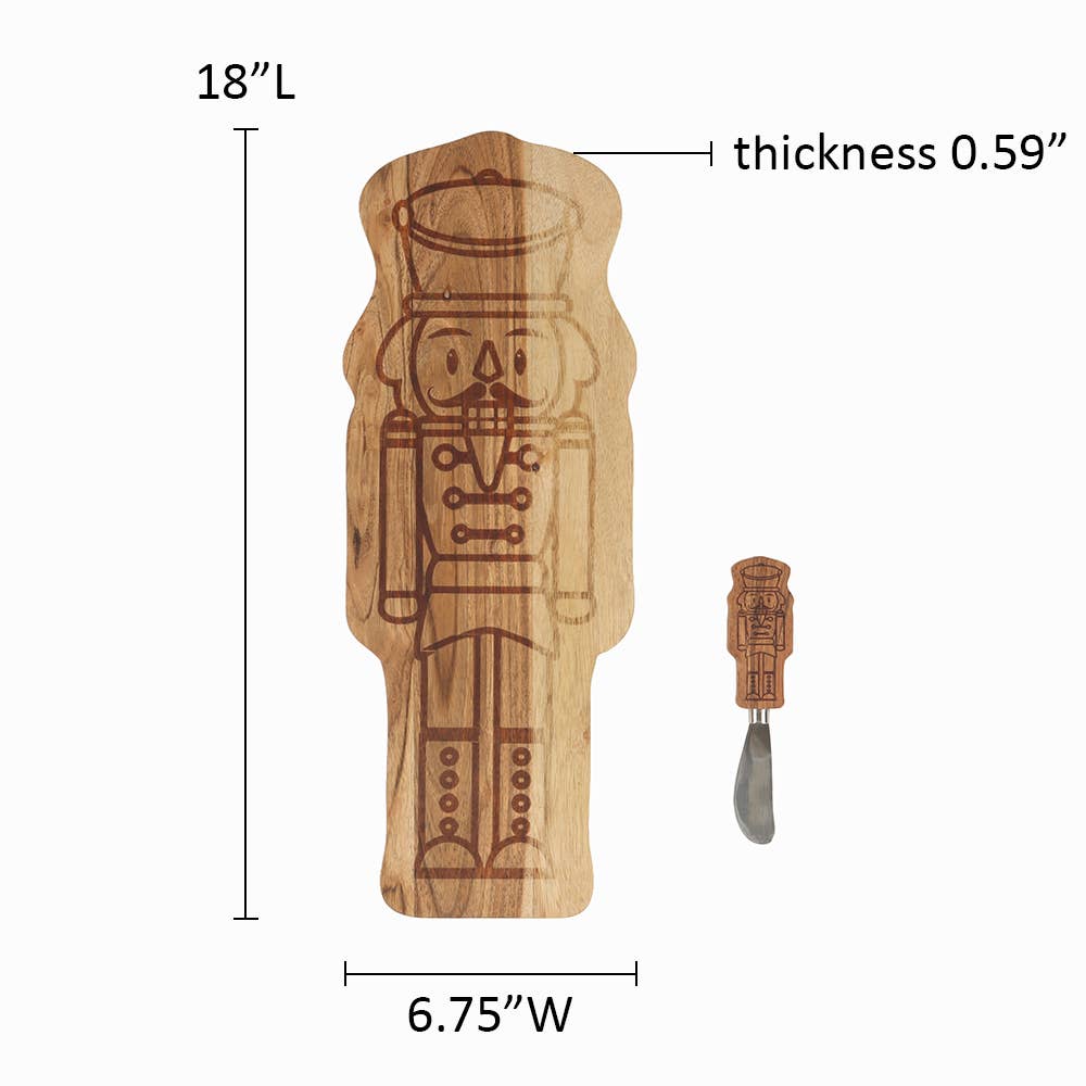 Nutcracker Wood Tray W/ Spreader