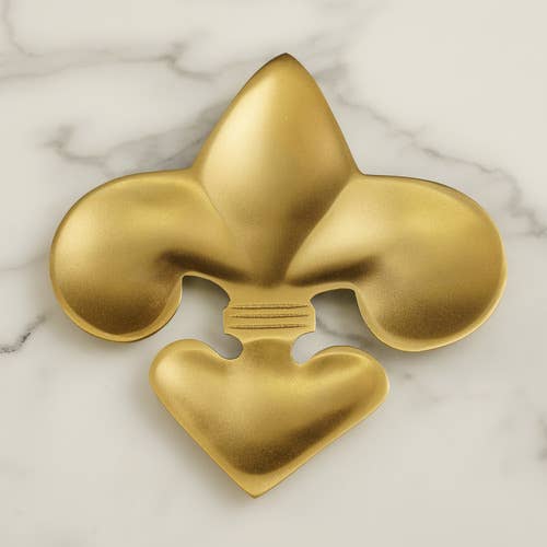GOLD Fleur de Lisa SHAPED PLATE