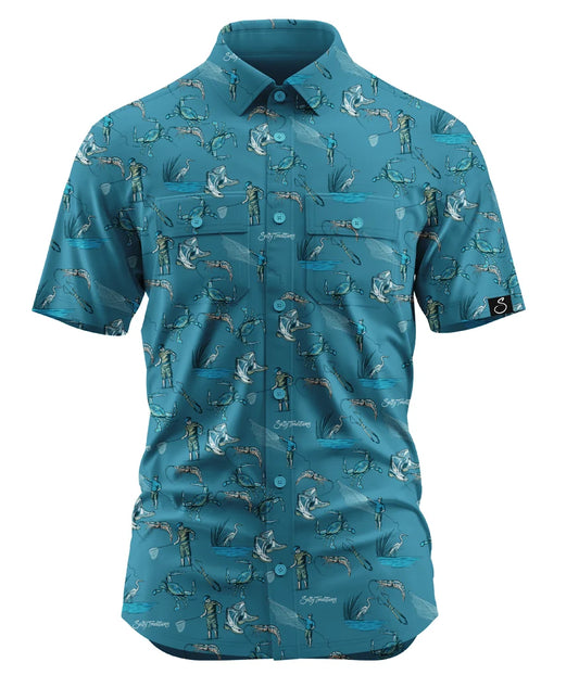 Grocery Shoppin’ Performance Button Up