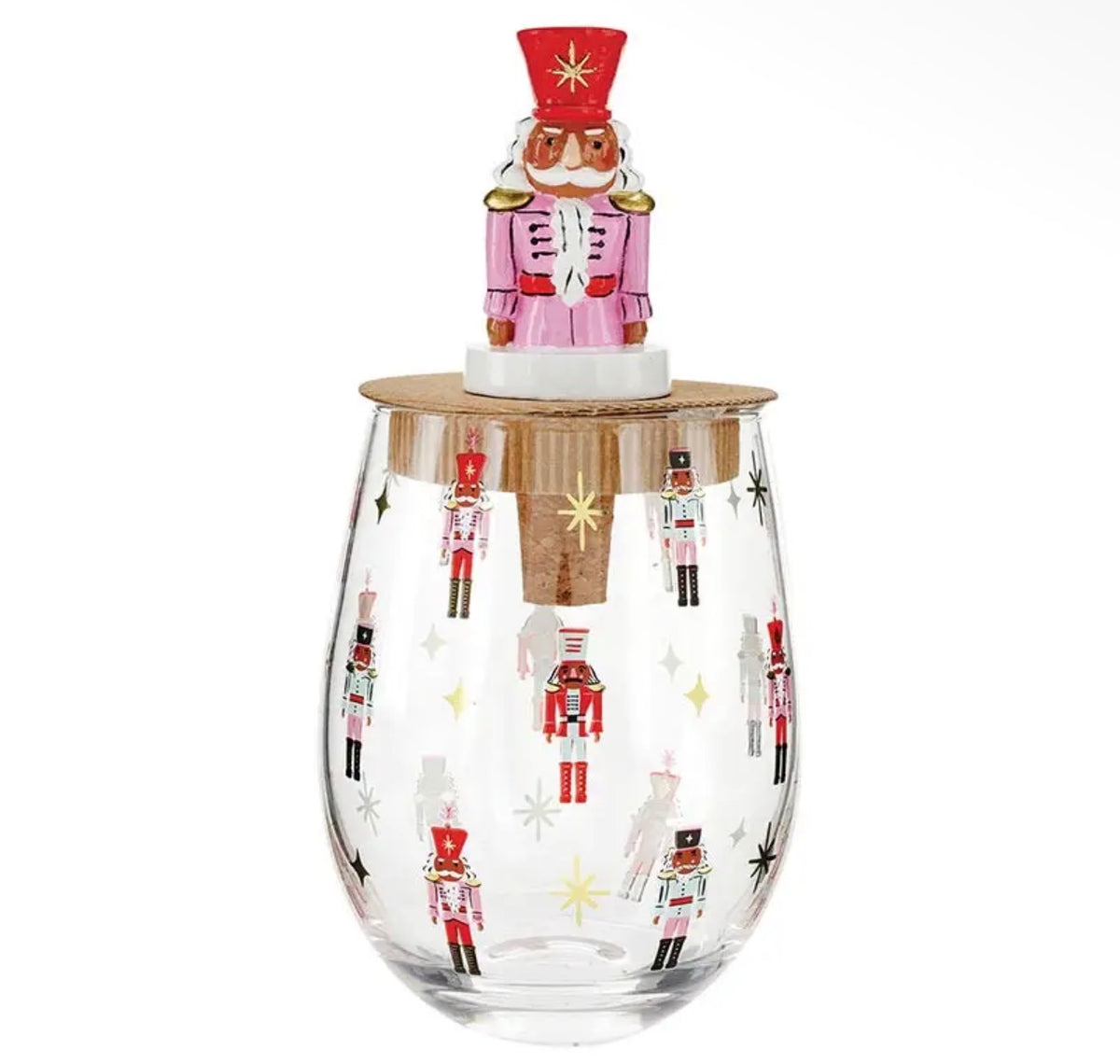 Nutcracker Wine Glass & Stopper
