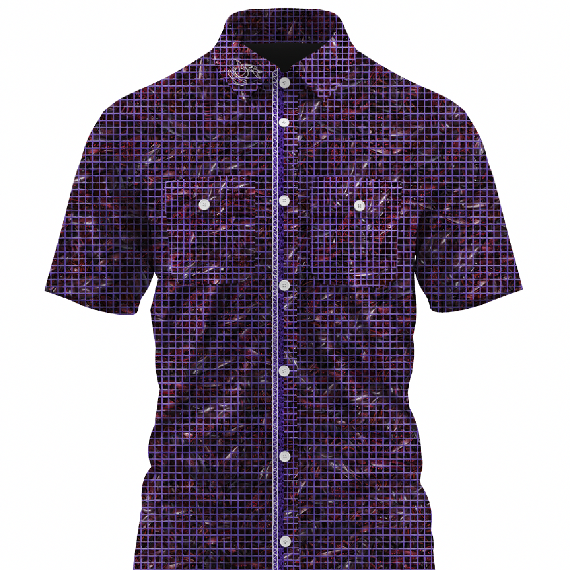 Performance Short Sleeve Button Up - Crawfish Sack