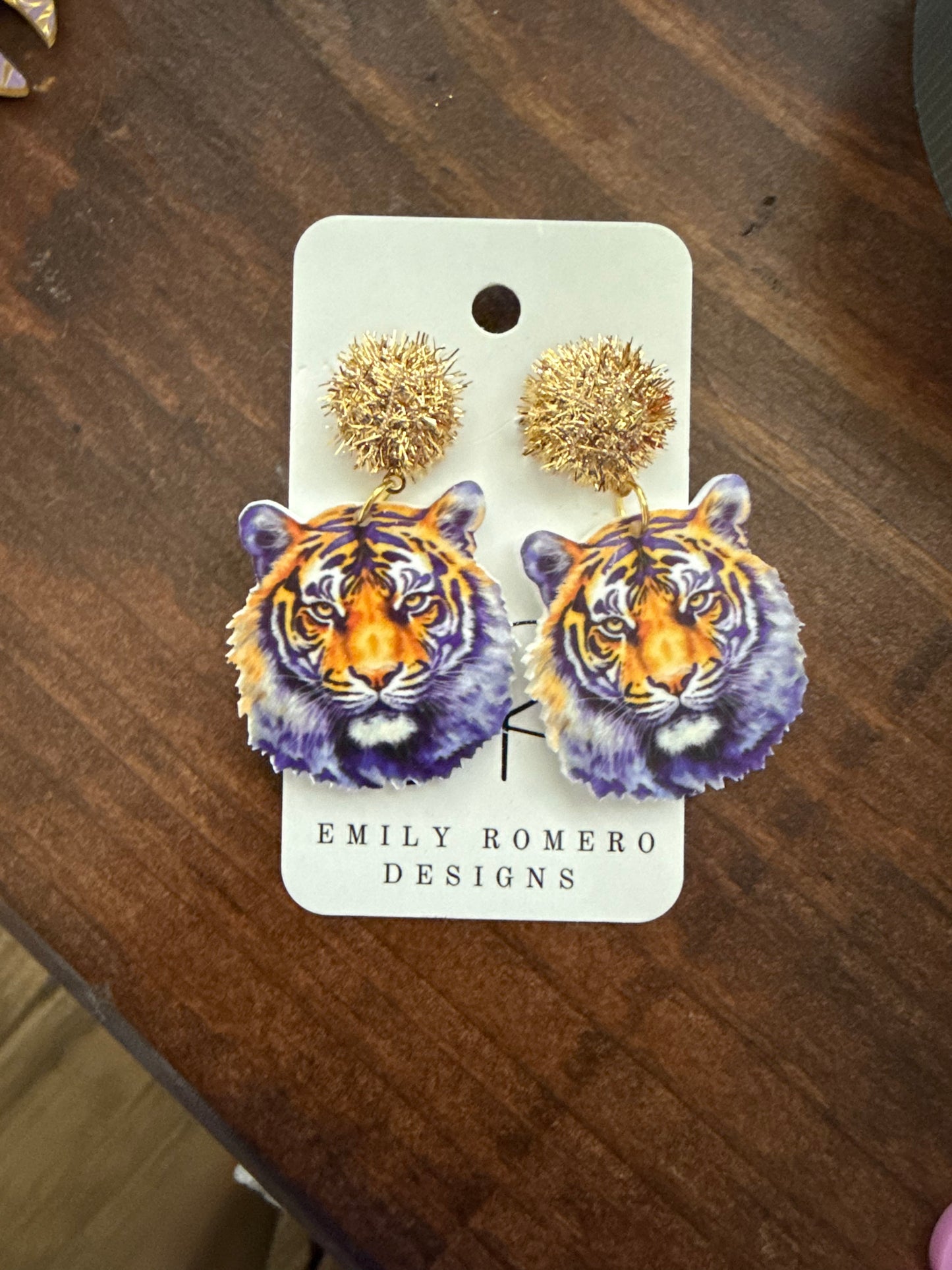 Watercolor Tiger Earrings