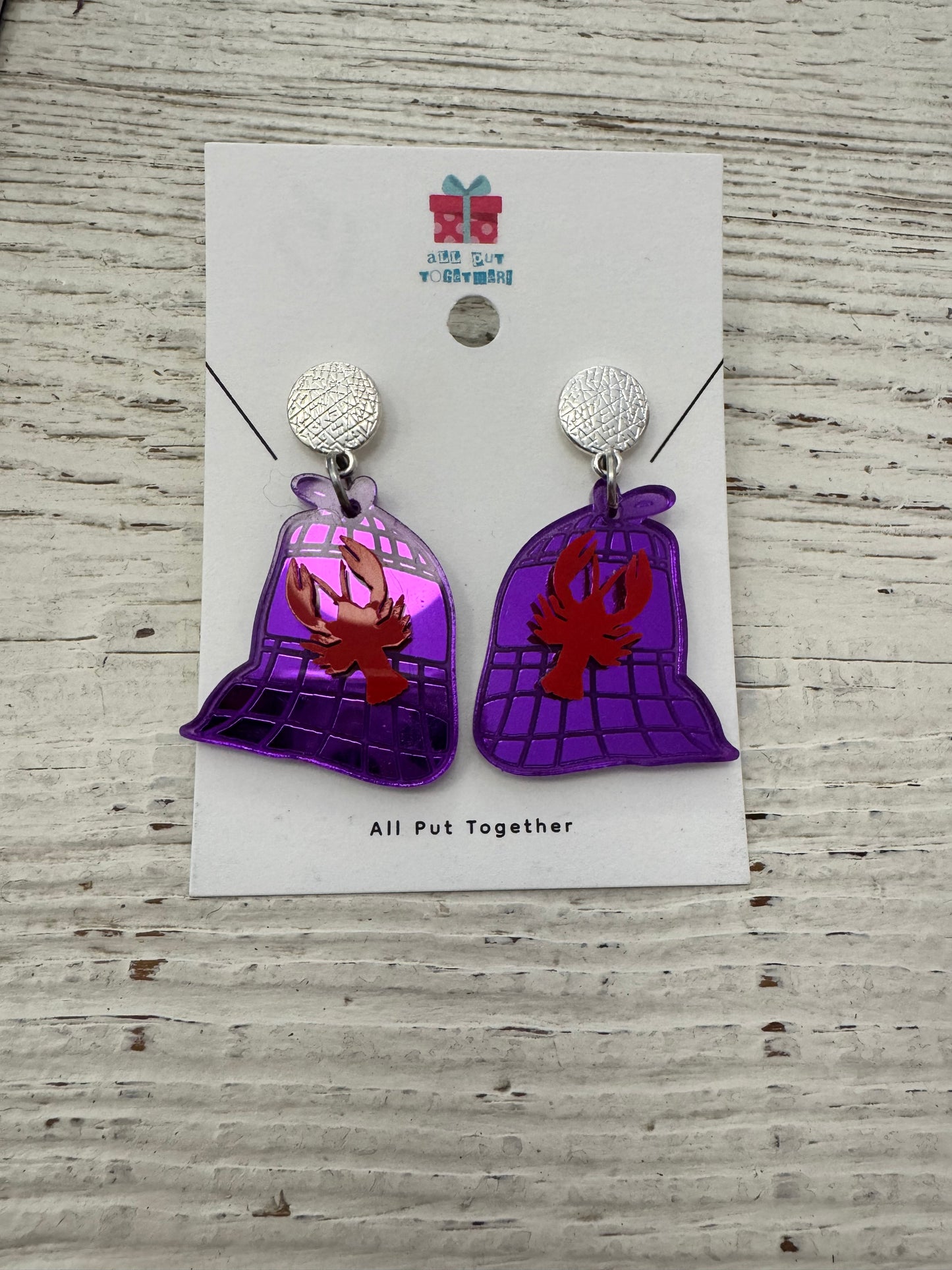 Crawfish Sack Earrings