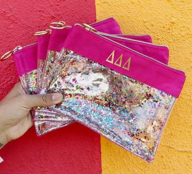 Sorority Confetti Cosmetic Bag.