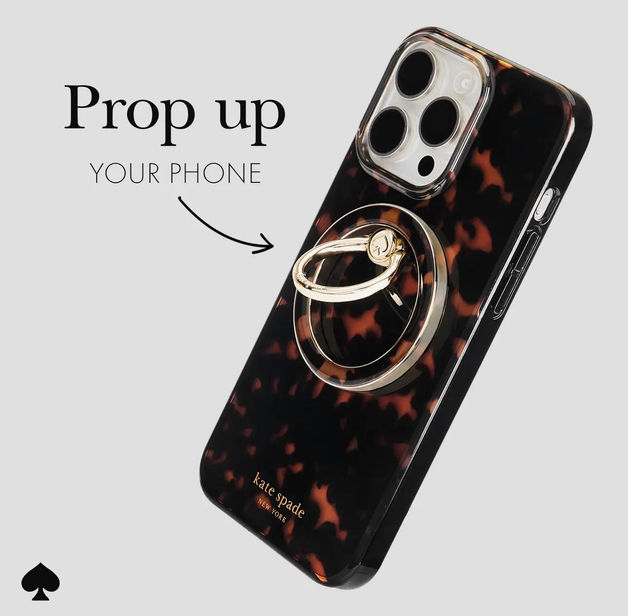 Tortoise Shell Phone Ring Stand