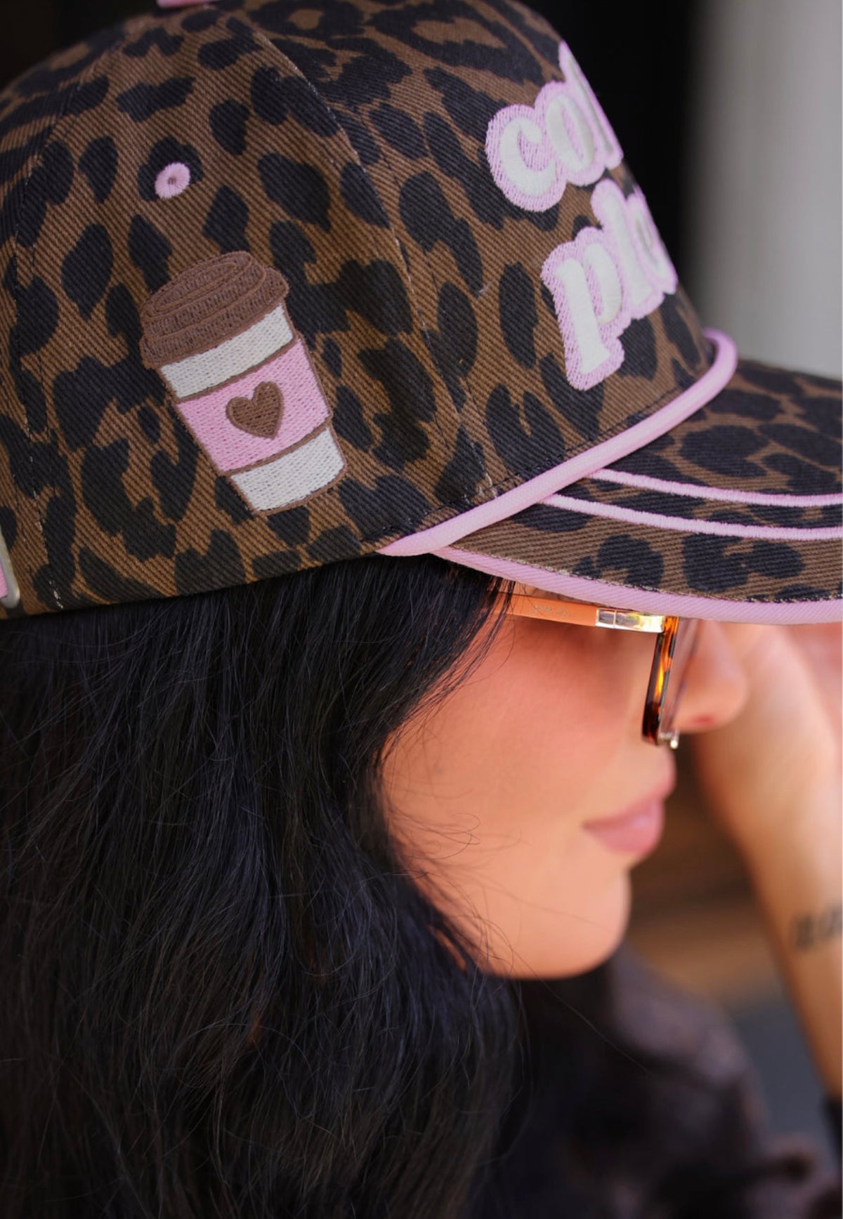 Leopard Coffee Please Hat