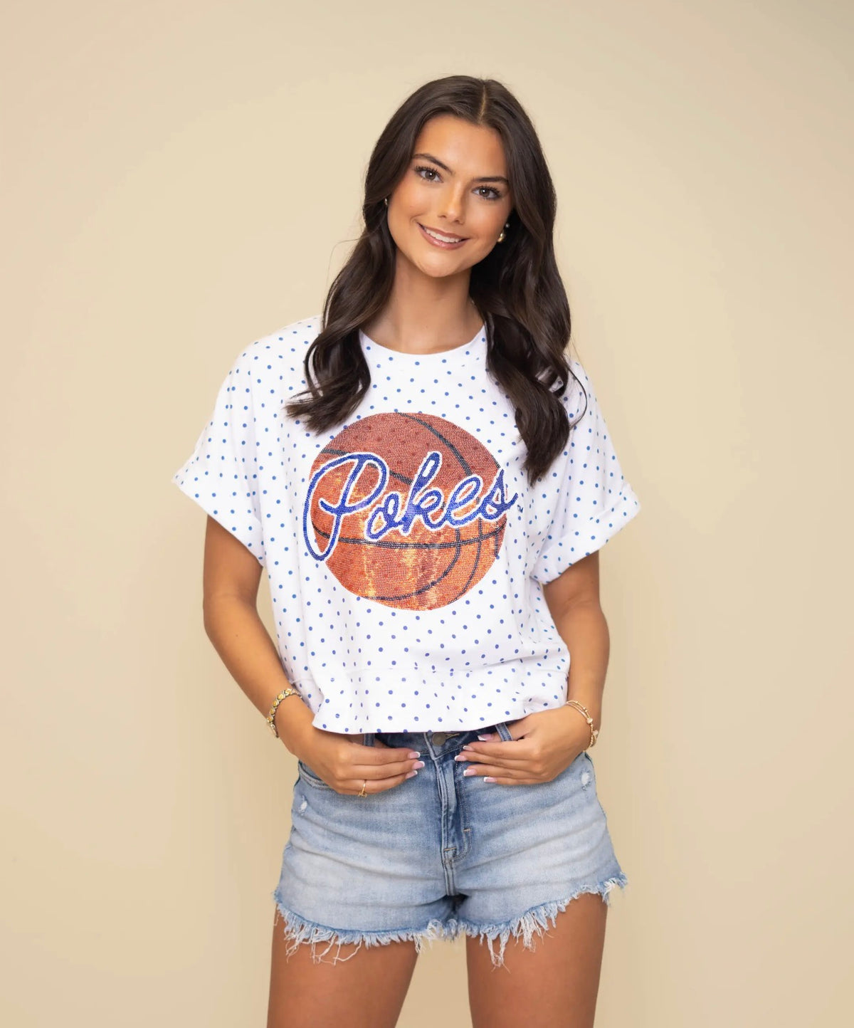 McNeese Basketball Sequin Top
