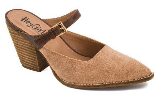 Brown Pointed Toe Wedge Heel