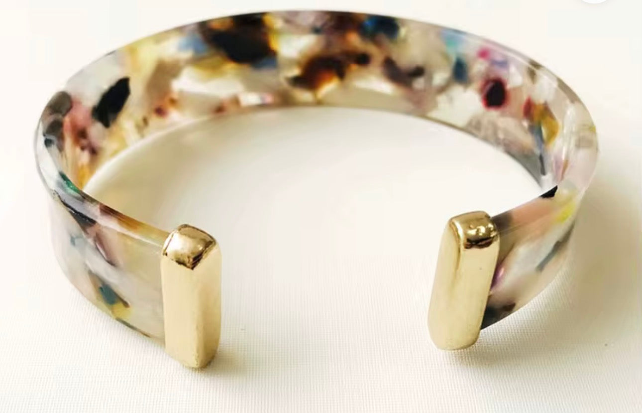 Chunky Resin Bracelet Cuff