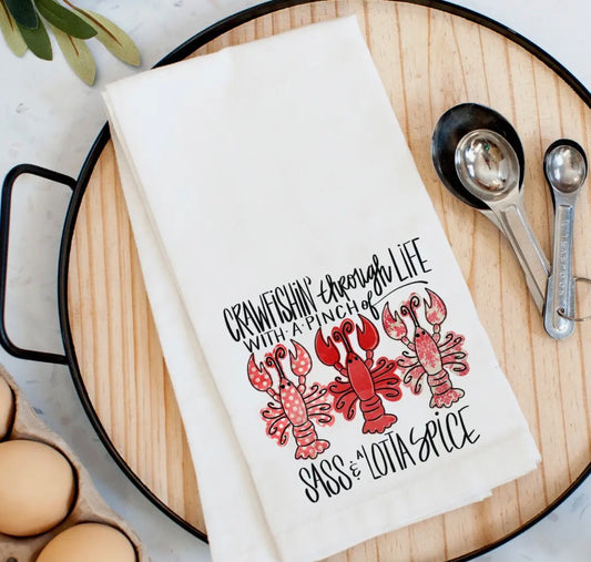 Sass & Spice Crawfish Handtowel