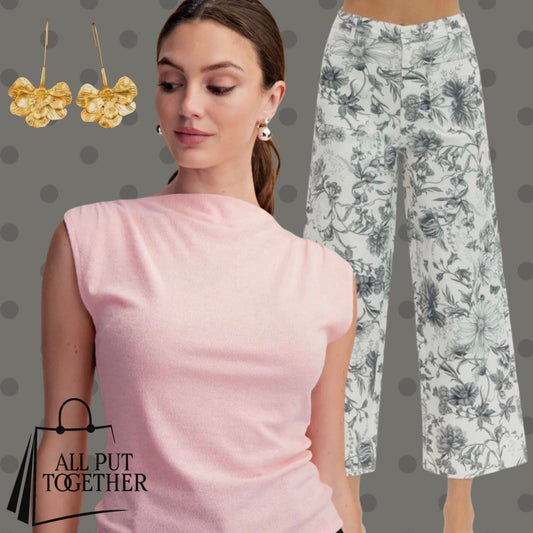 Black Floral Jeans