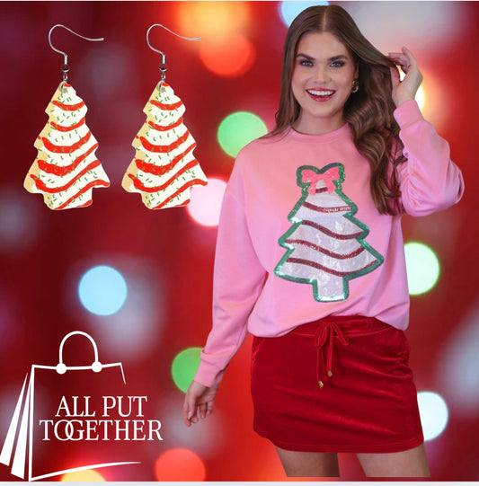 Christmas Tree Treat Lux Pullover