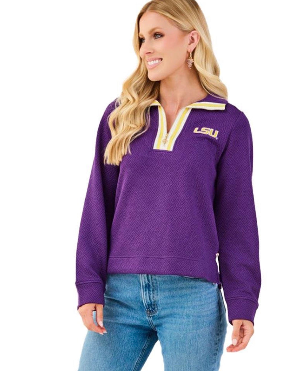 LSU Embroidered Logo 1/4 Zip Pullover