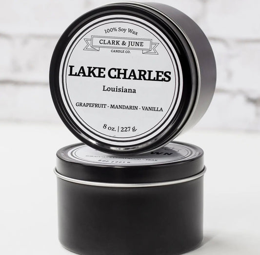 Tin Lake Charles Candle