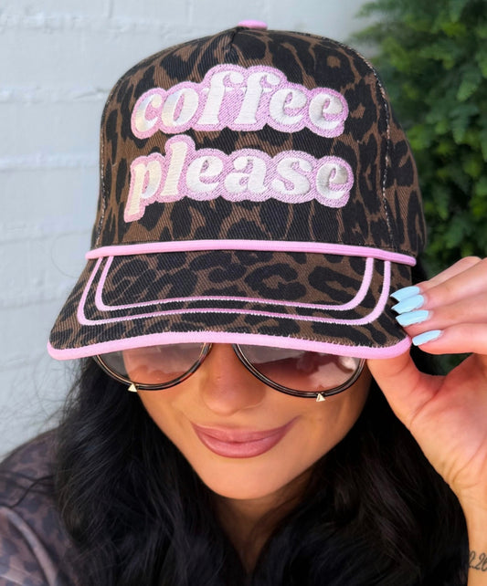 Leopard Coffee Please Hat