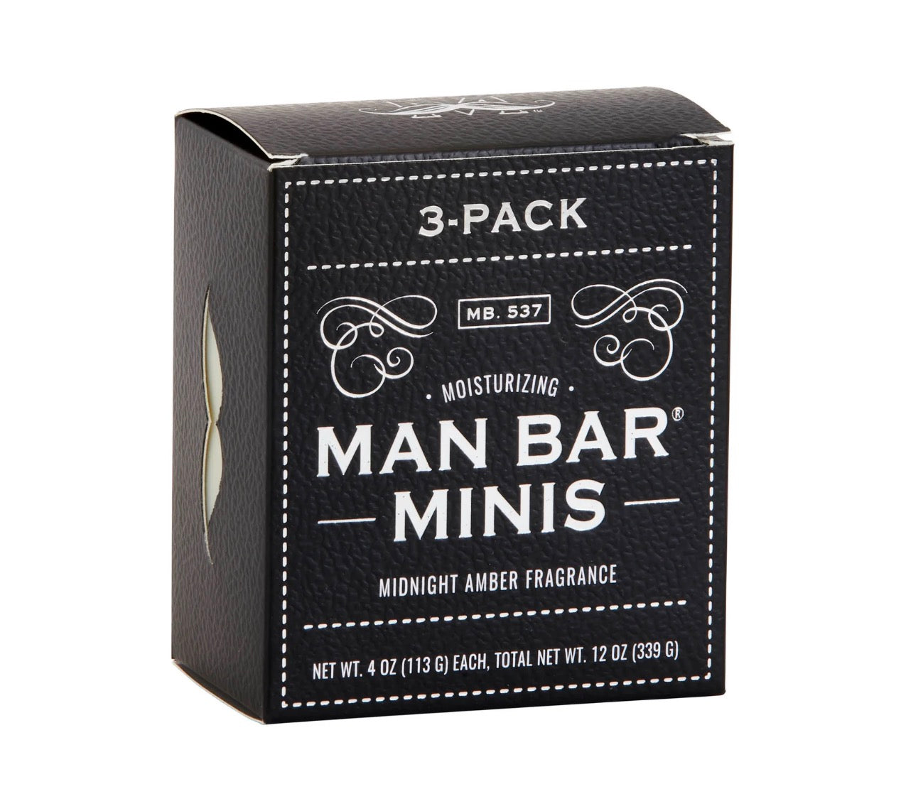 Man Bar miniature Midnight Amber 3-piece gift set — men's natural soap gift set | All Put Together