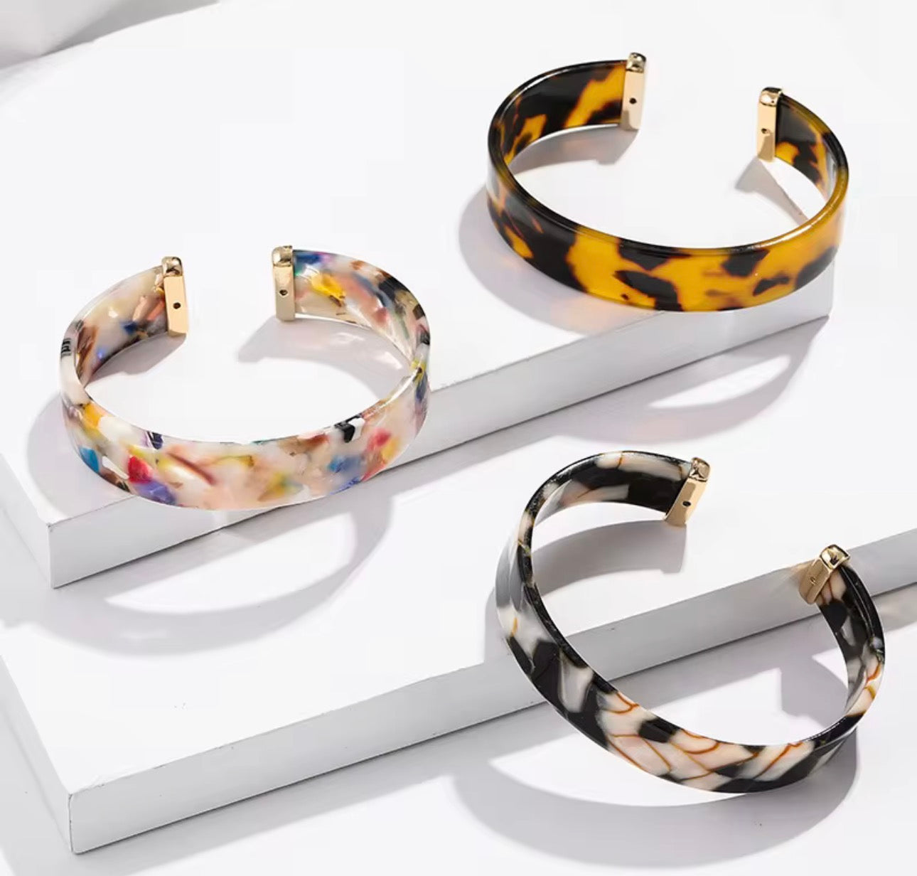Chunky Resin Bracelet Cuff