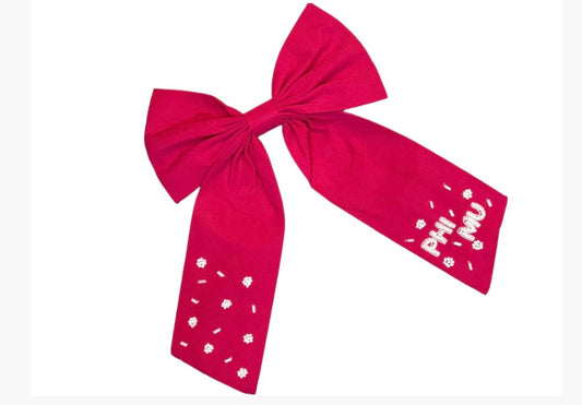 Phi Mu Beaded Bow