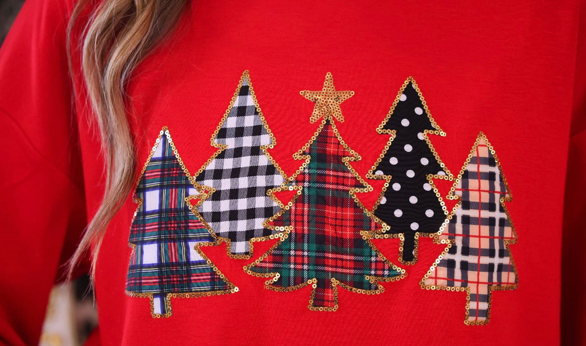 Lux Christmas Trees Pullover