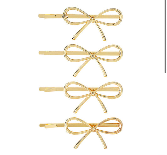 Set of 4 Bow Hairpins