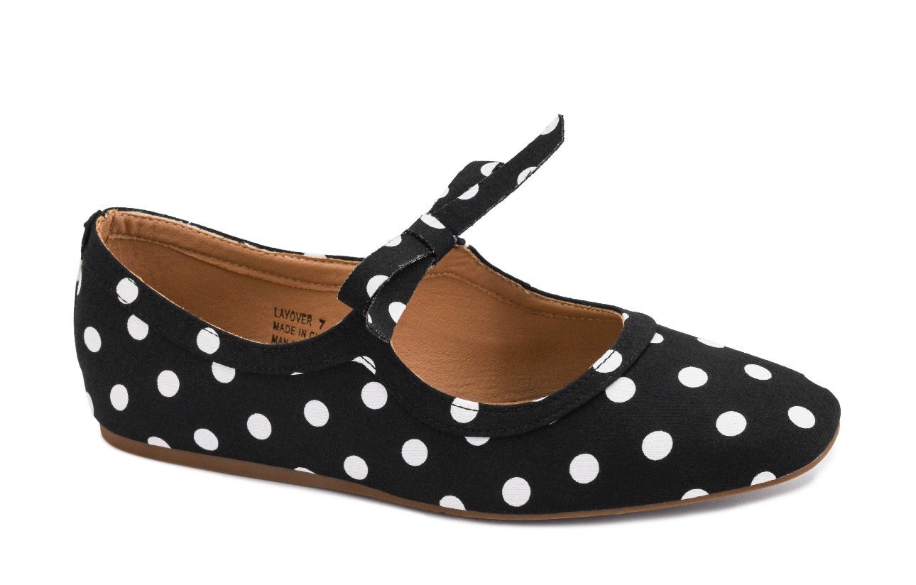 Black Polka Dot Ballet Flat