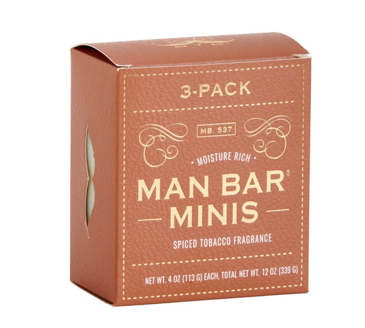 Man Bar Miniature Spiced Tobacco 3pc Gift Set