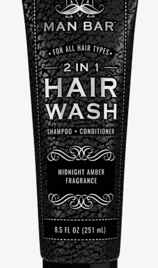 Man Bar 2 in 1 Hair Wash Midnight Amber
