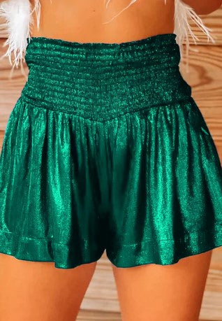 Metallic Game Day Shorts.