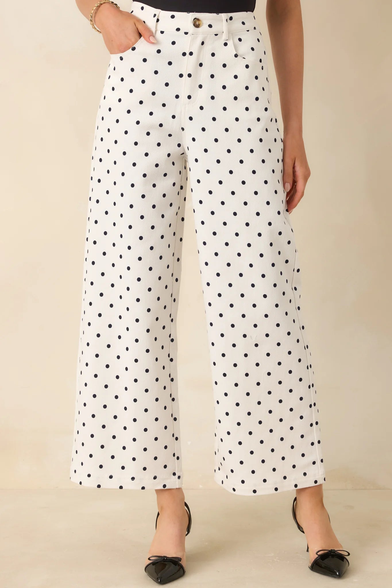 Black Polka Dot Pants