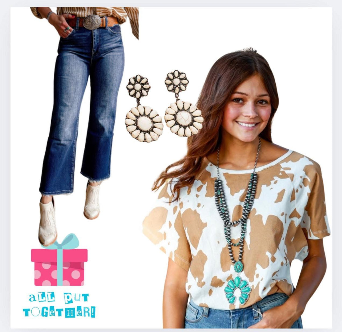 Cow Print Crop Top