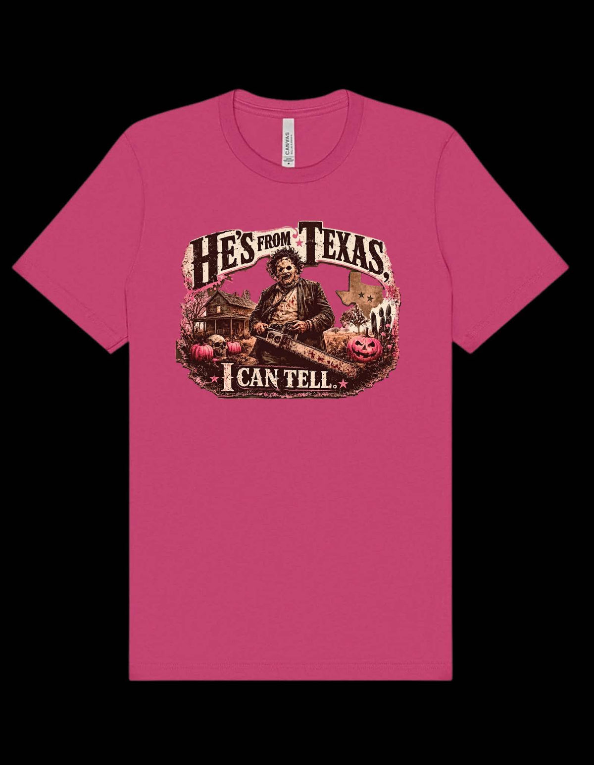 He’s From Texas Chainsaw Halloween T-Shirt