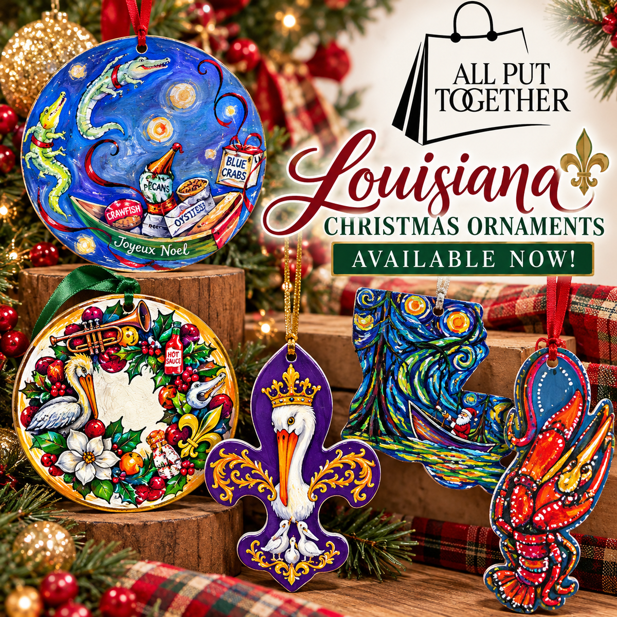 Louisiana Cajun Ornaments