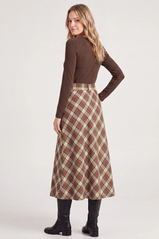 Woven Plaid Combo Dress
