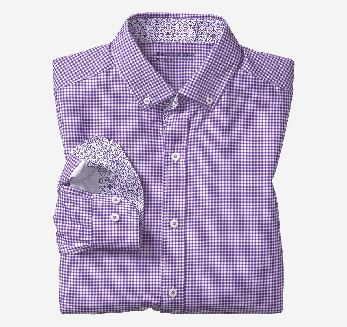 Purple Gingham Game Day Button Up