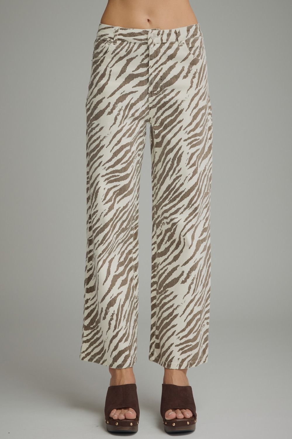 Brown Zebra Print Pants