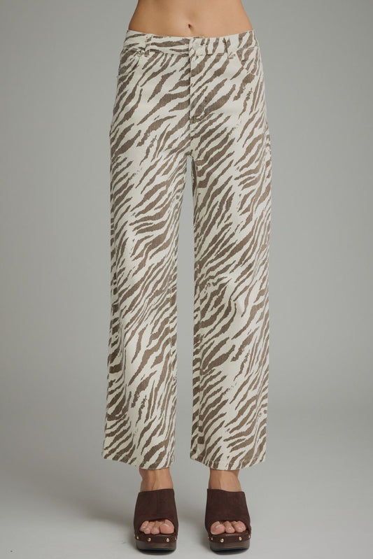 Brown Zebra Print Pants