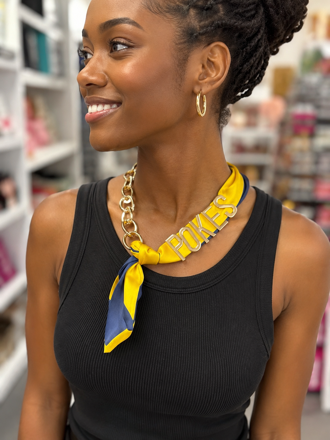 School Spirit Scarf Necklace