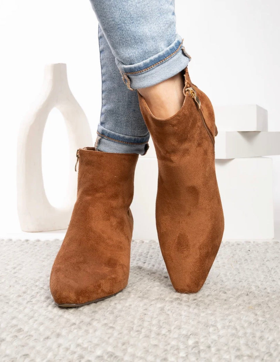 Bad Breakup Tobacco Suede Booties