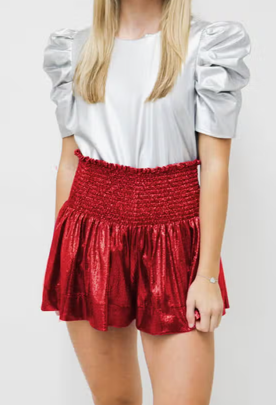 Metallic Game Day Shorts.