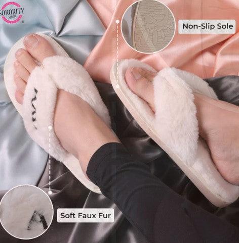 Sorority Open Toe Slippers.