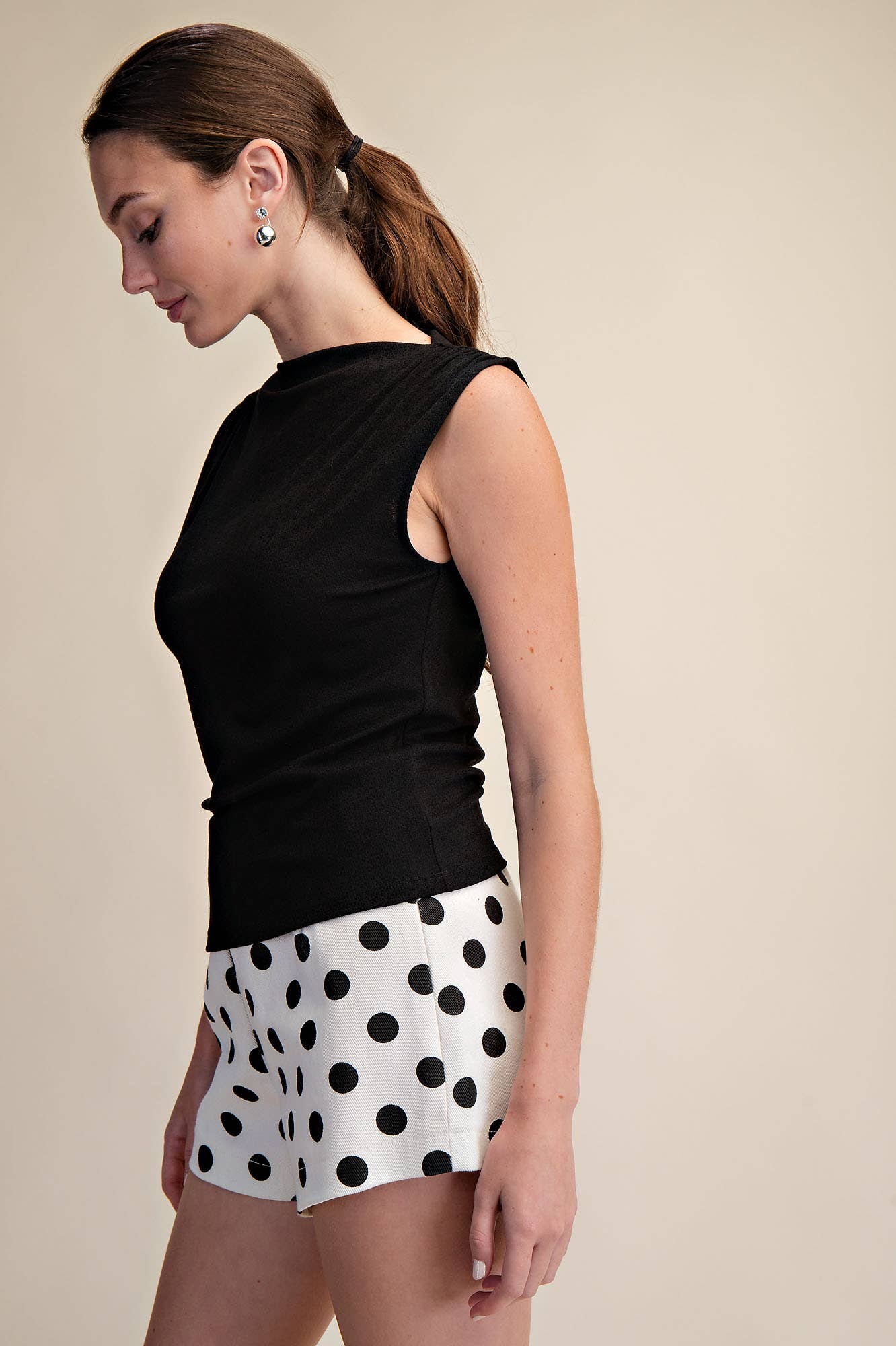 Cowl Neck Knit Top