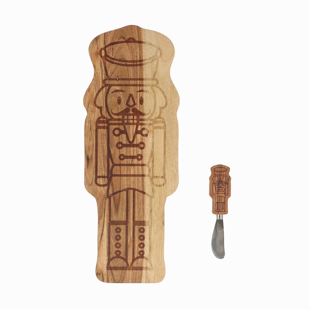 Nutcracker Wood Tray W/ Spreader