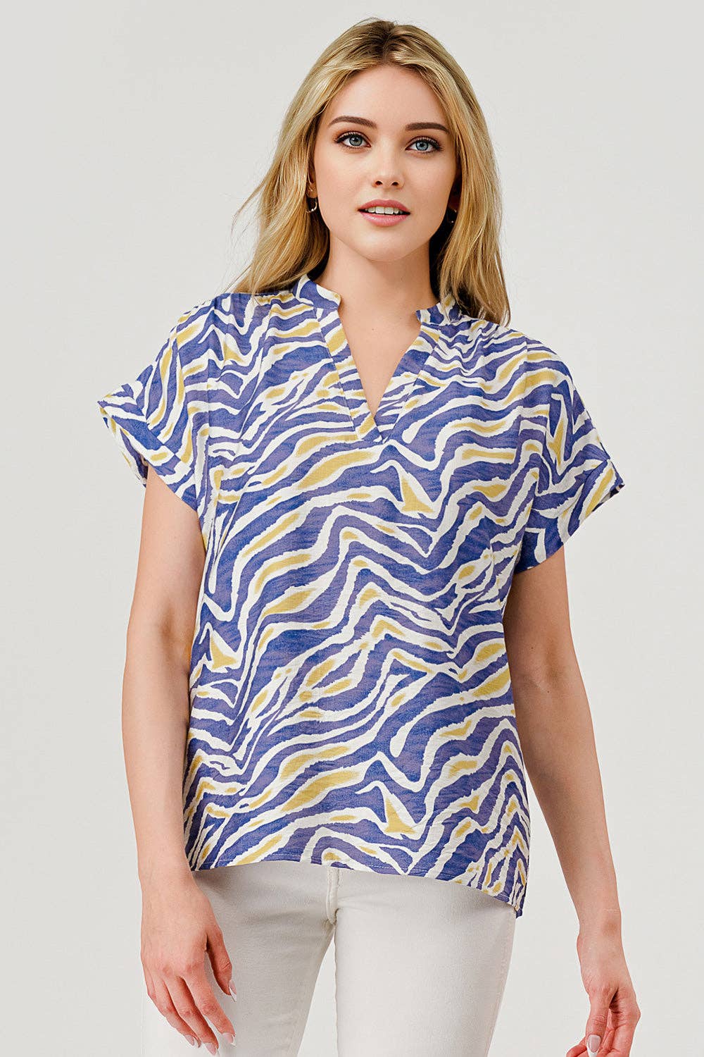 Purple Tiger Short Sleeve Game Day Top