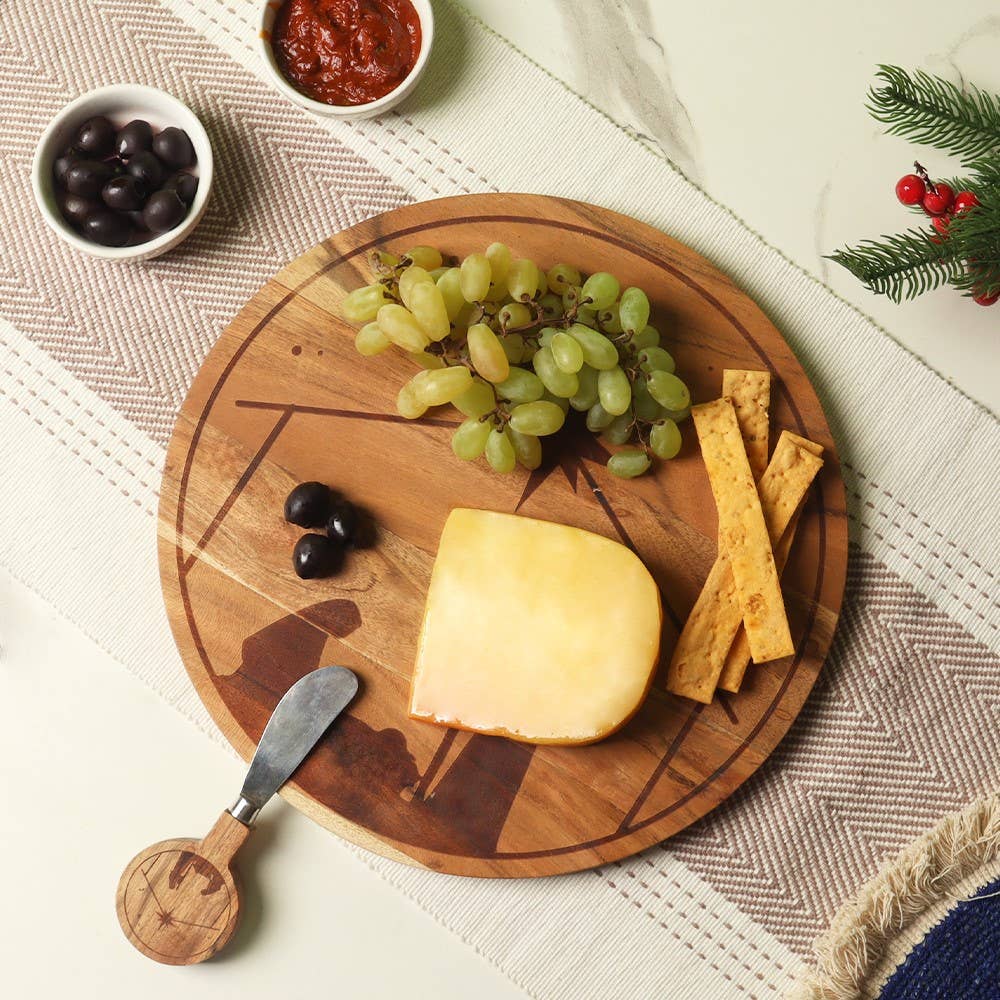 Nativity Wood Tray W/Spreader