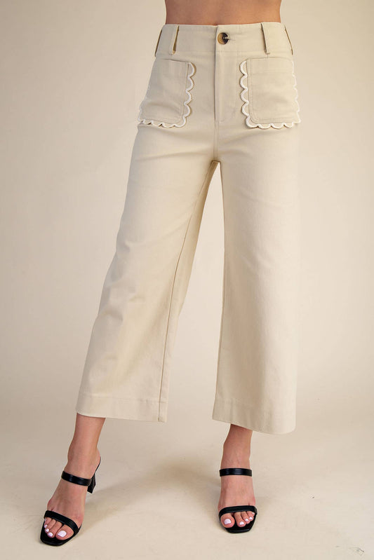 Women's cropped wide-leg pants with scallop pockets | All Put Together