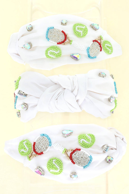 Tennis Beaded Knotted Headband