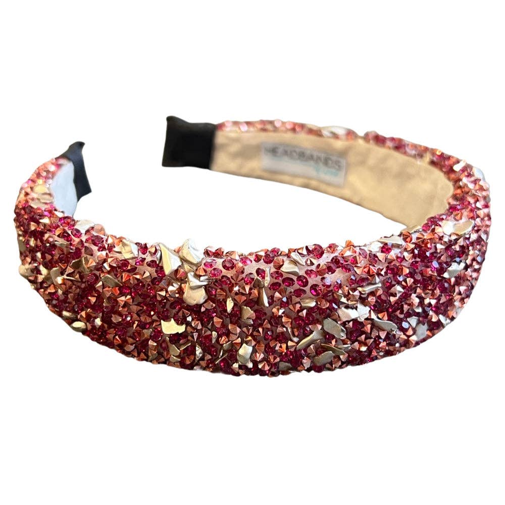 All That Glitters Headband - Maroon Hues.