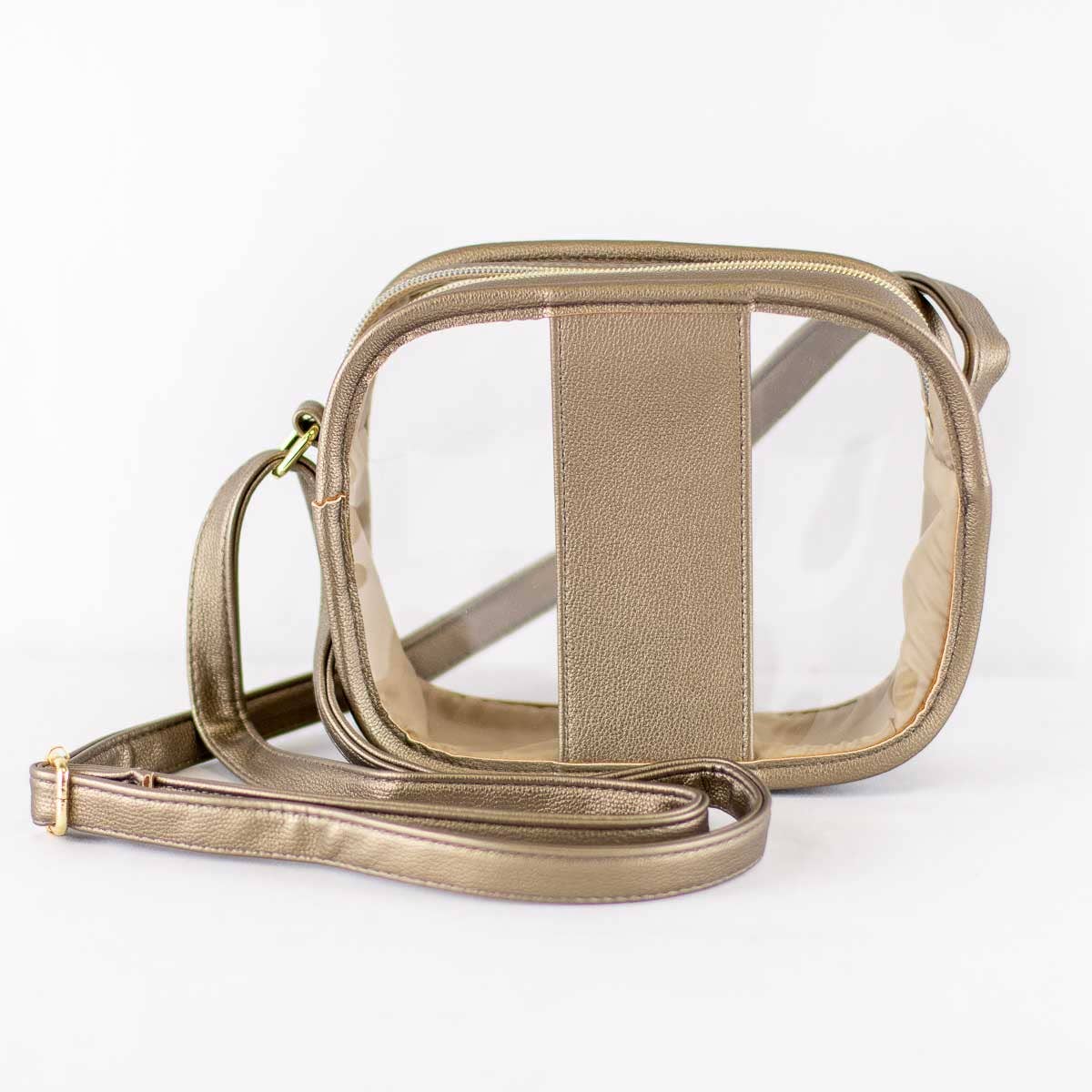 Gold Trimmed Clear Purse