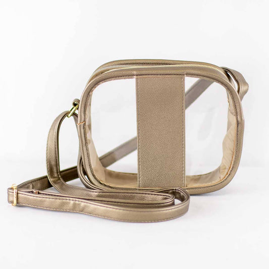 Gold Trimmed Clear Purse