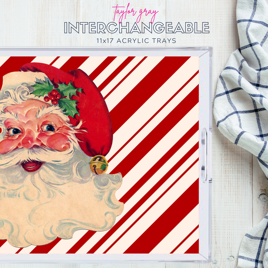 Taylor Gray 11x17 Acrylic Tray with CHRISTMAS insert set of 10